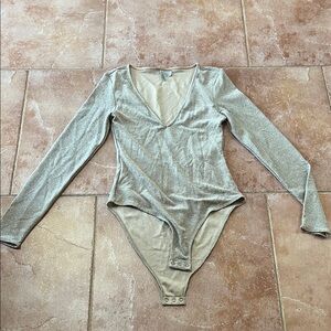 Shimmering Long Sleeve Bodysuit